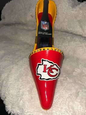 NFL Kansas City Chiefs Red and Yellow High Heel Bottle Holder